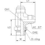 Штуцер FRLG JIC 7/8" UNF7/8"