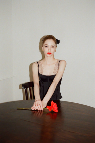 Топ бюстье корсетного типа из сатина