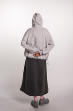 Худи 2.0 из плотного футера без начеса, светло-серый меланж