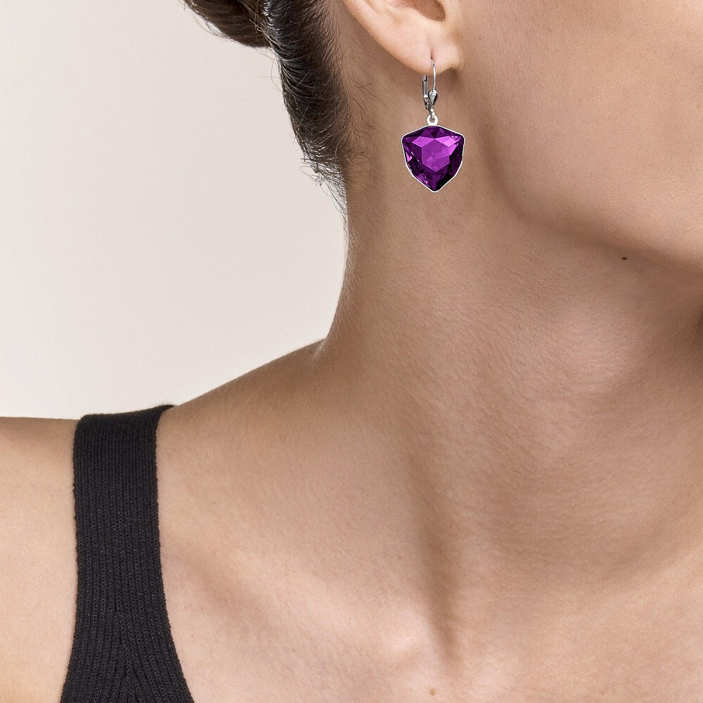 Серьги Coeur de Lion Magic Crystal Amethyst 5054/20-0824 цвет фиолетовый