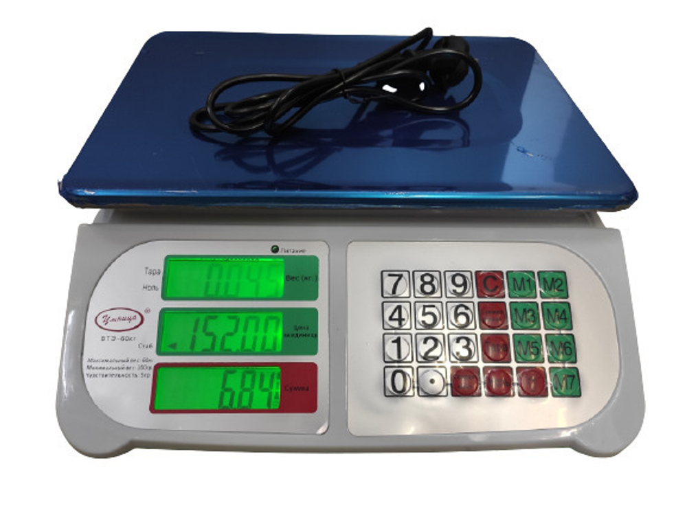 Весы торговые электронные со счетным устройством Умница ВТЭ-60кг