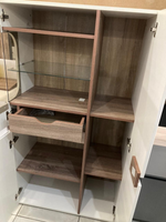 Шкаф витрина малая Ультра белый/белый глянец