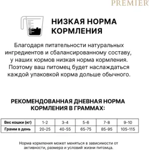 Сухой корм Premier индейка для взрослых кошек