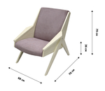 Кресло БЭМБИ АМБЕР Д арт.GS-341767 1 уп. (каркас дуб, сиденье Verona Rose розовое).