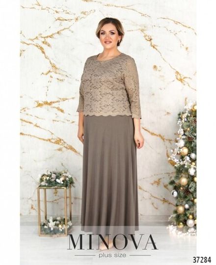 Платье 316СБ-бежевый Minova Фото 2