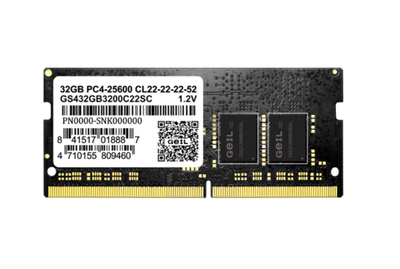 Оперативная память для ноутбука 16Gb DDR4 3200MHz GEIL SO-DIMM 22-22-22-52 GS416GB3200C22S