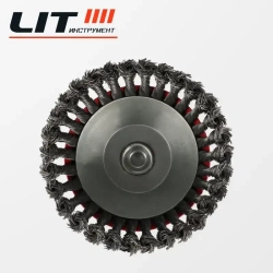 Щетка для УШМ (чашка) 75мм/М14 кручен.сталь №3 47712