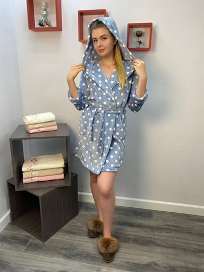 Халат женский "Д-3919 В.Т" на запах (Дарья)