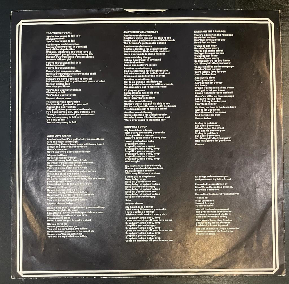 Eddy Grant - Killer On The Rampage (Голландия 1982г.)