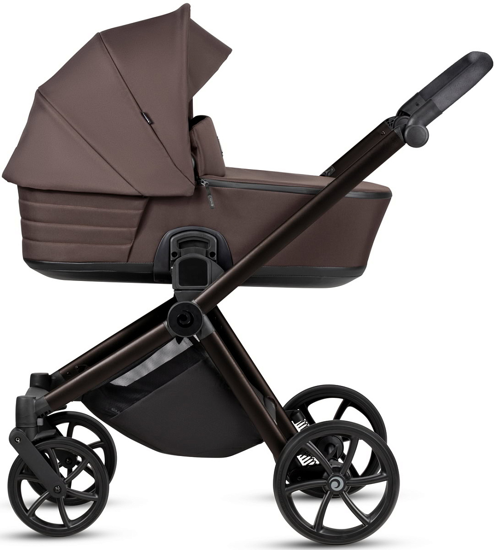 Детская коляска Tutis Mio 3 Plus Essential New 4 в 1 с автокреслом Elo Lux EduSky Black и базой 1622024 Coffee Brown