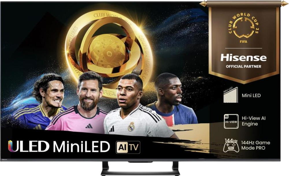 Телевизор QLED Hisense 55" 55U7Q угольно-серый 4K Ultra HD 144Hz