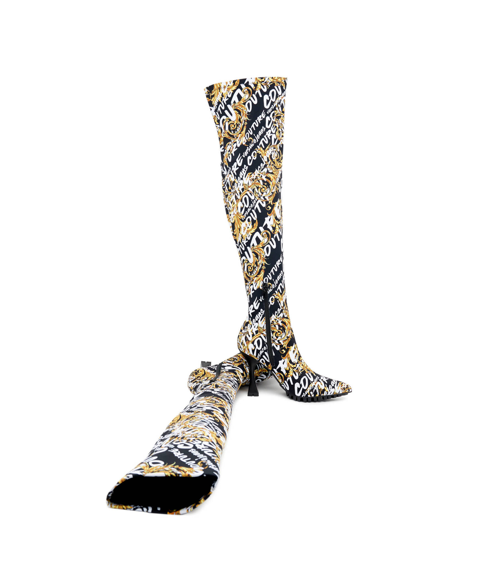 Сапоги казаки на шпильке Versace Jeans Couture - разноцветная(73VA3S82ZS371)