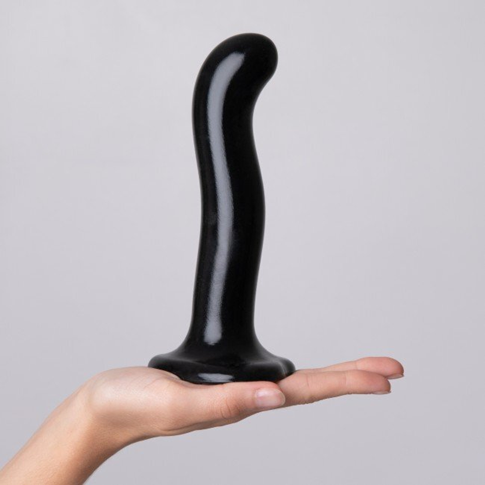 Изогнутый фаллоимитатор Strap-on-me DILDO POINT P&G M Medium на присоске, черный
