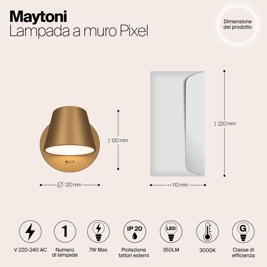 Настенный светильник (бра) Maytoni MOD421WL-L6BS3K