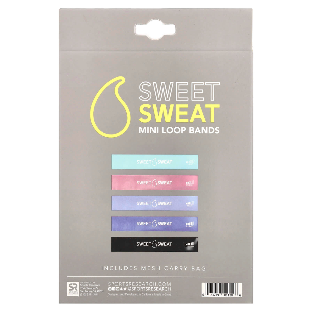 Sports Research, Sweet Sweat, мини-эспандеры, 5 штук