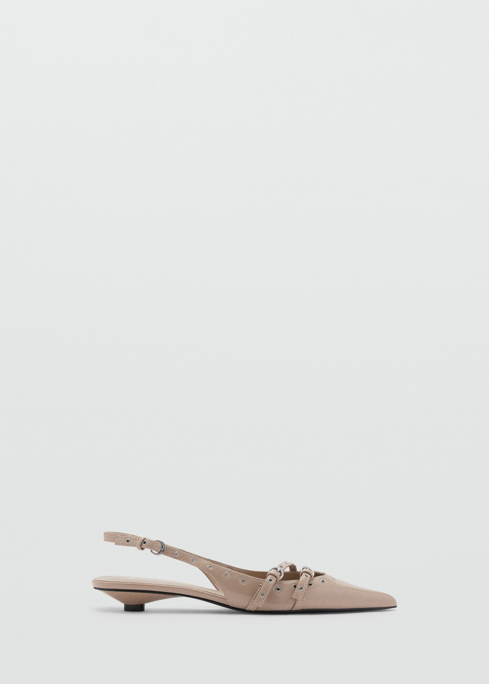 Туфли на каблуке kitten с перфорацией