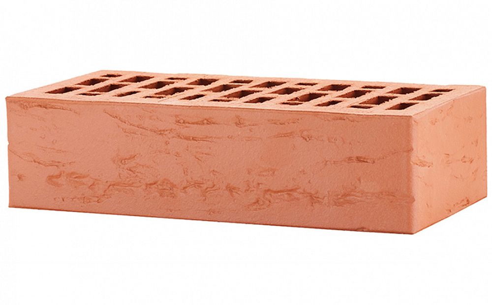 Кирпич ЛСР 1НФ Красный, рустик М-175, 250х120х65 - лицевой керамический пустотелый