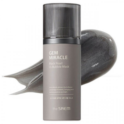 THE SAEM Black Pearl Маска кислород. с экстрактом жемчуга Gem Miracle Black Pearl O2 Bubble Mask 105гр