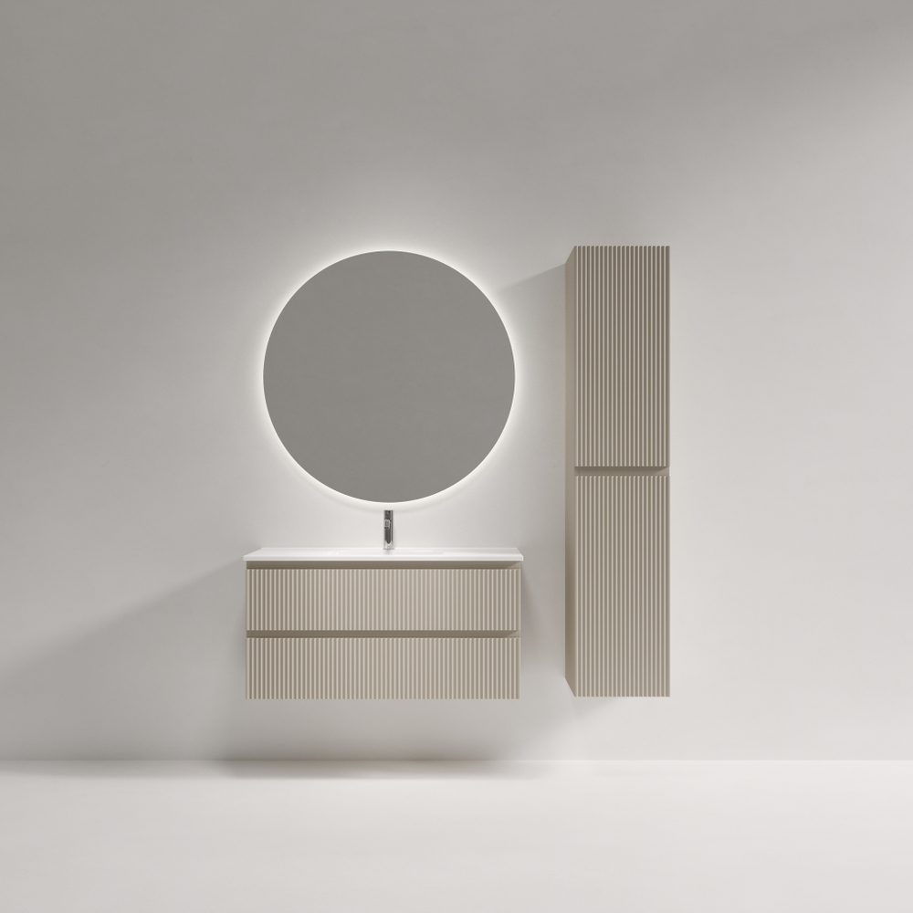 Тумба подвесная SANCOS Snob R 995х390х500, c двумя ящиками оснащенными доводчиками, Beige Soft , арт.SNR100/39CE