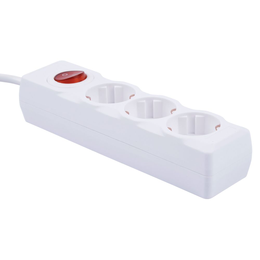 S-GCU3-5B WHITE Удлинитель серии Ultra. шнур 5м.. 3 гнезда. 16A. с-з. Белый. TM Uniel