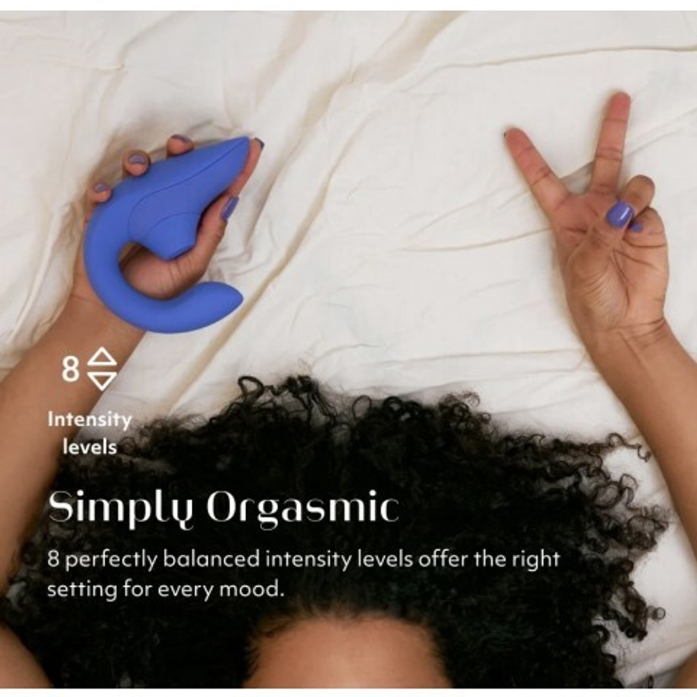 Бесконтактный клиторальный стимулятор Womanizer Blend, голубой