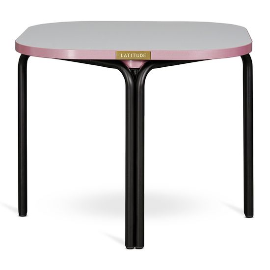 Столик кофейный ror, 50х50 см, черный/серый/розовый