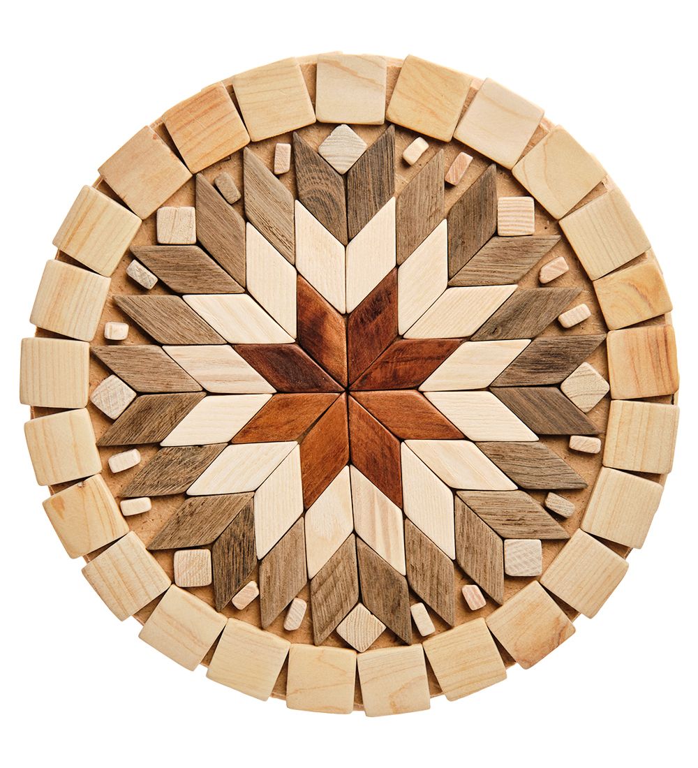 Народные промыслы ДР-502/3 Подставка под горячее, круглая «Мозайка» 20х20