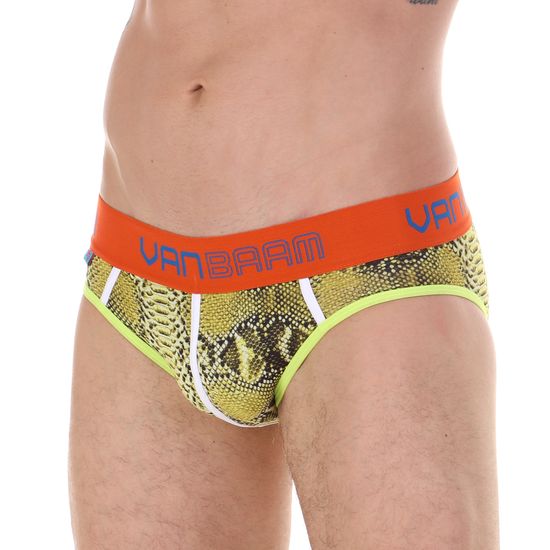 Трусы мужские джоки желтые с принтом Van Baam VB45142