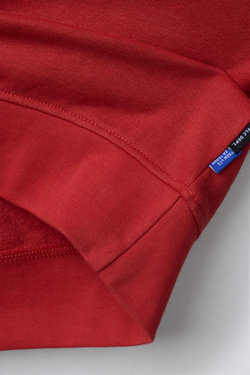 ZARA БАЗОВАЯ ТОЛСТОВКА С НАДПИСЬЮ И НАШИВКОЙ, КРАСНЫЙ