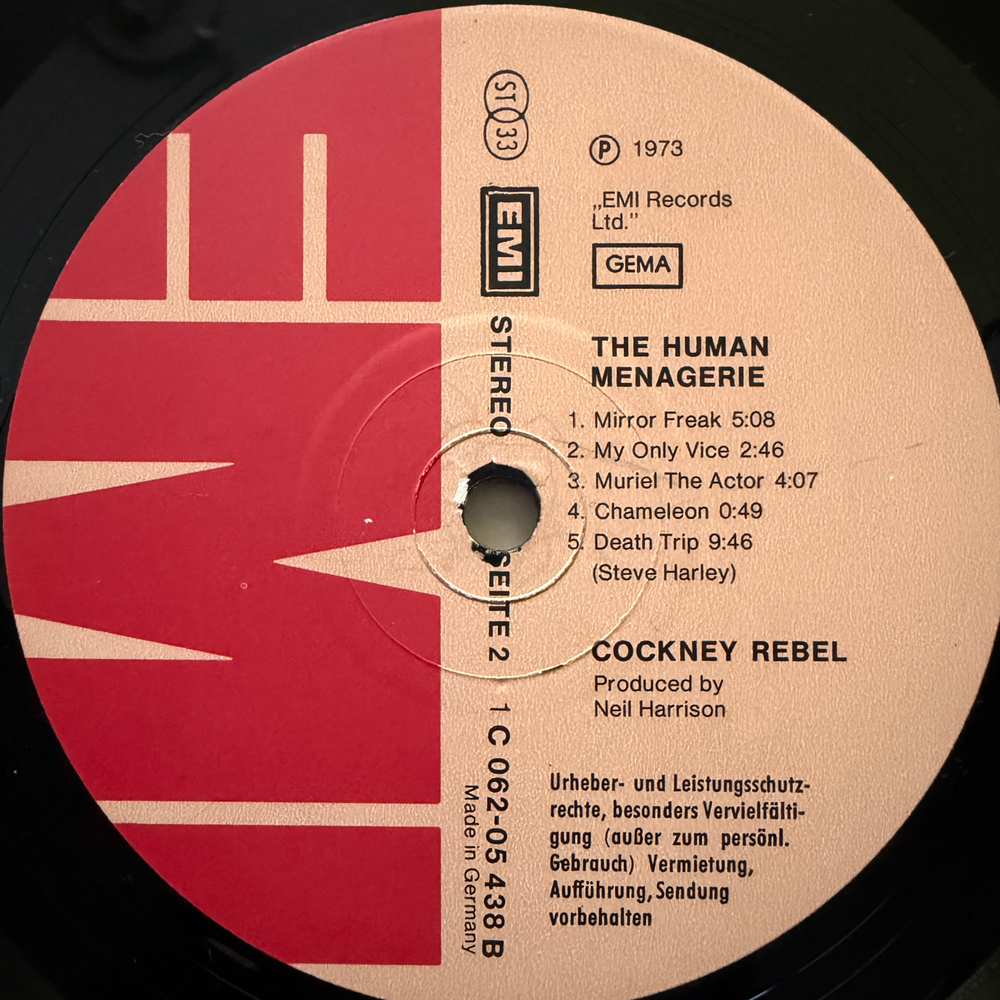 Cockney Rebel – The Human Menagerie (Германия 1973г.)