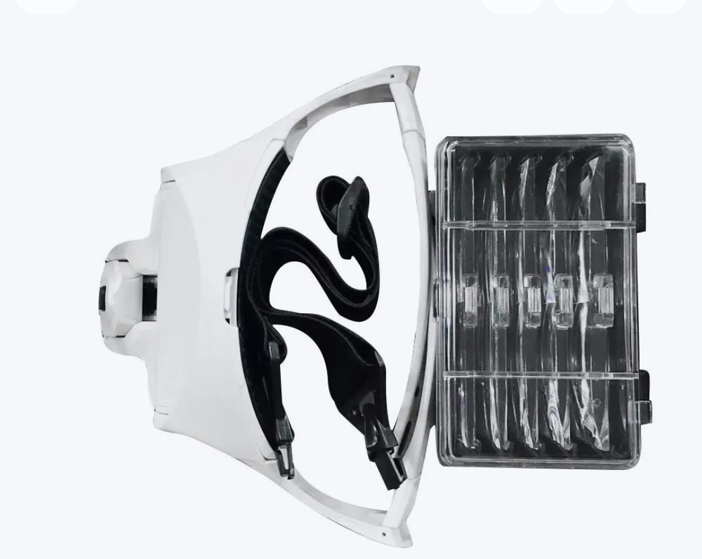 Лупа-очки налобная бинокулярная 3.5x (очки), с подсветкой (2 LED)