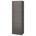 Комбинация для хранения - BESTÅ/ BESTА IKEA/ БЕСТА/БЕСТО ИКЕА, 193х60 см, темно-серый