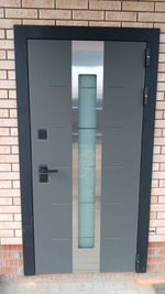 Дверь с терморазрывом входная Лабиринт TUNDRA PLUS Белый софт