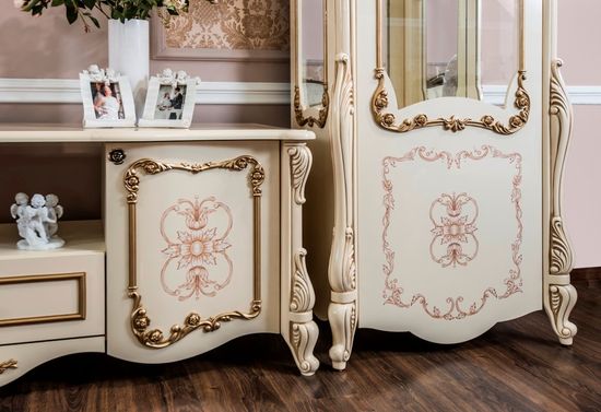 Шкаф-витрина  ЭНРИКЕ 1-ств крем глянец