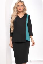 Костюм "Эффектная штучка" (черный/бирюза) К8359 LT Collection