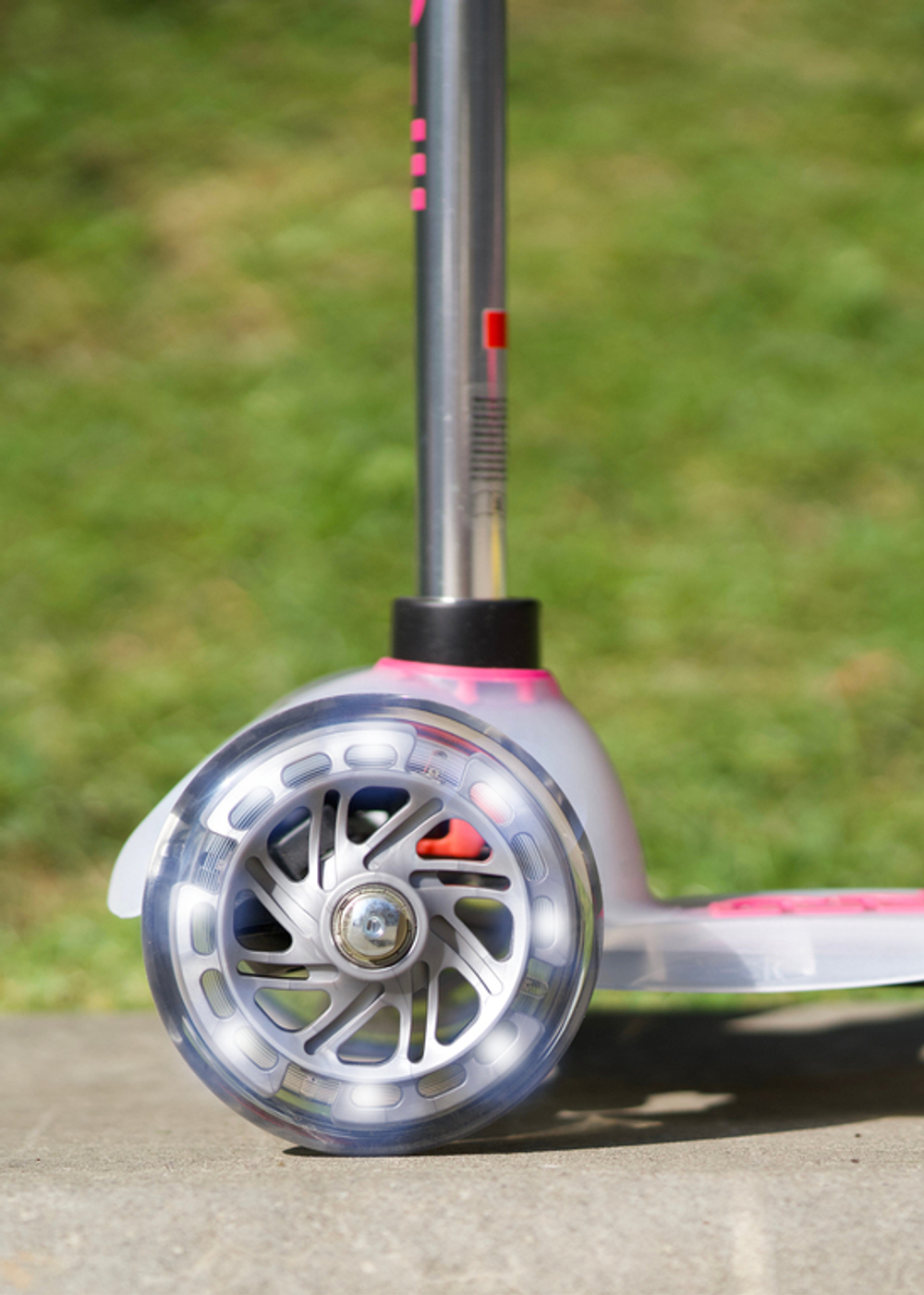 Самокат Mini Micro Deluxe Flux LED неоновый розовый