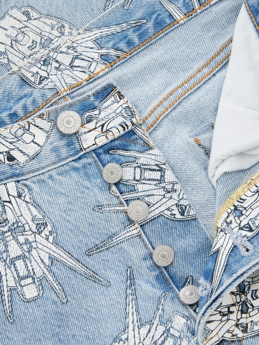 Мужские прямые джинсы Levi's & Gundam SEED 501 93' Original Straight A7408-0000