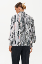 23429 Блузка женская (серый  принт)
