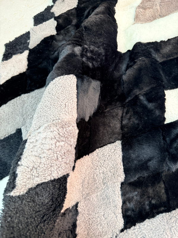 Покрывало меховое ковер из шкуры овчины