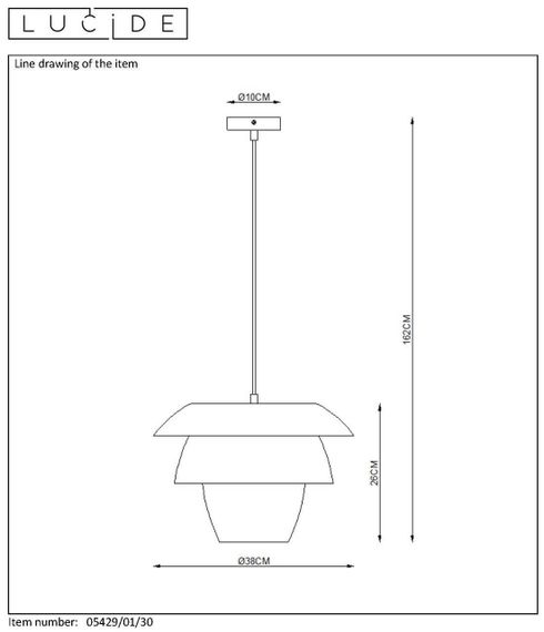 Подвесной светильник Lucide Jericho 05429/01/30