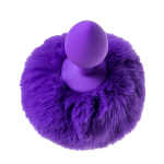 Фиолетовая анальная втулка 13см с фиолетовым пушистым хвостиком ToyFa ToDo Sweet Bunny 357014