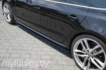 Сплиттеры накладок на пороги V.1 для AUDI S5 / A5 B8 Sportback S-Line (11-16)