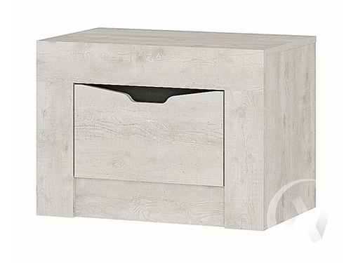 Прикроватная тумба ТБ-25 МС Леонардо (бетон пайн светлый/бетон пайн светлый; графит)