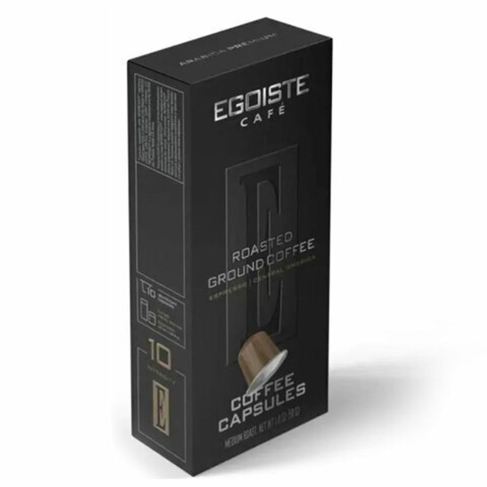 Кофе в капсулах EGOISTE "ESPRESSO" для кофемашин Nespresso, 10 порций, арабика 100%, ФРАНЦИЯ, EG05012001