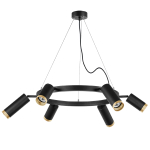 LR01637387340 Люстра RULLO 6х50W GU10 ЧЕРНЫЙ (571016+214437-3+214487-3+203440-6)