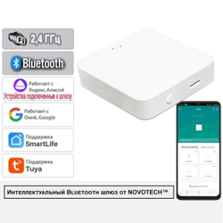359392 GATE NT24 042 белый Интеллектуальный Bluetooth-шлюз Tuya Smart Life для умного дома IP20 GLAT