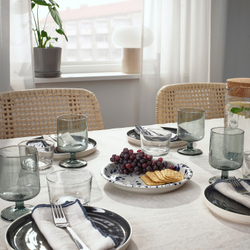 IKEA SILVERSIDA  (ИКЕА СИЛВЕРСИДА)  -  Тарелка, узор/синий, 20 см