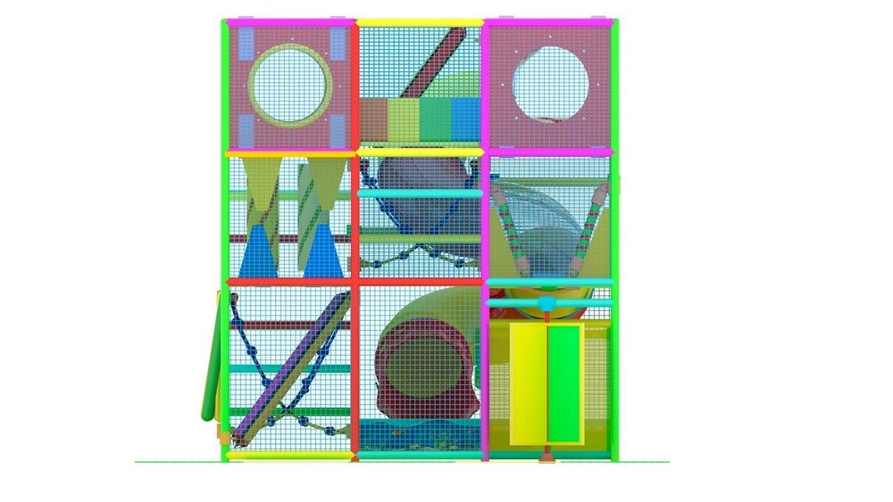 Детский игровой лабиринт «Акватория» 23,7 м2 (3,7*6,4*4,1 м)