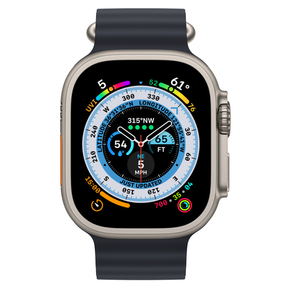 Apple Watch Ultra 49 mm Titanium Case with Midnight Ocean Band