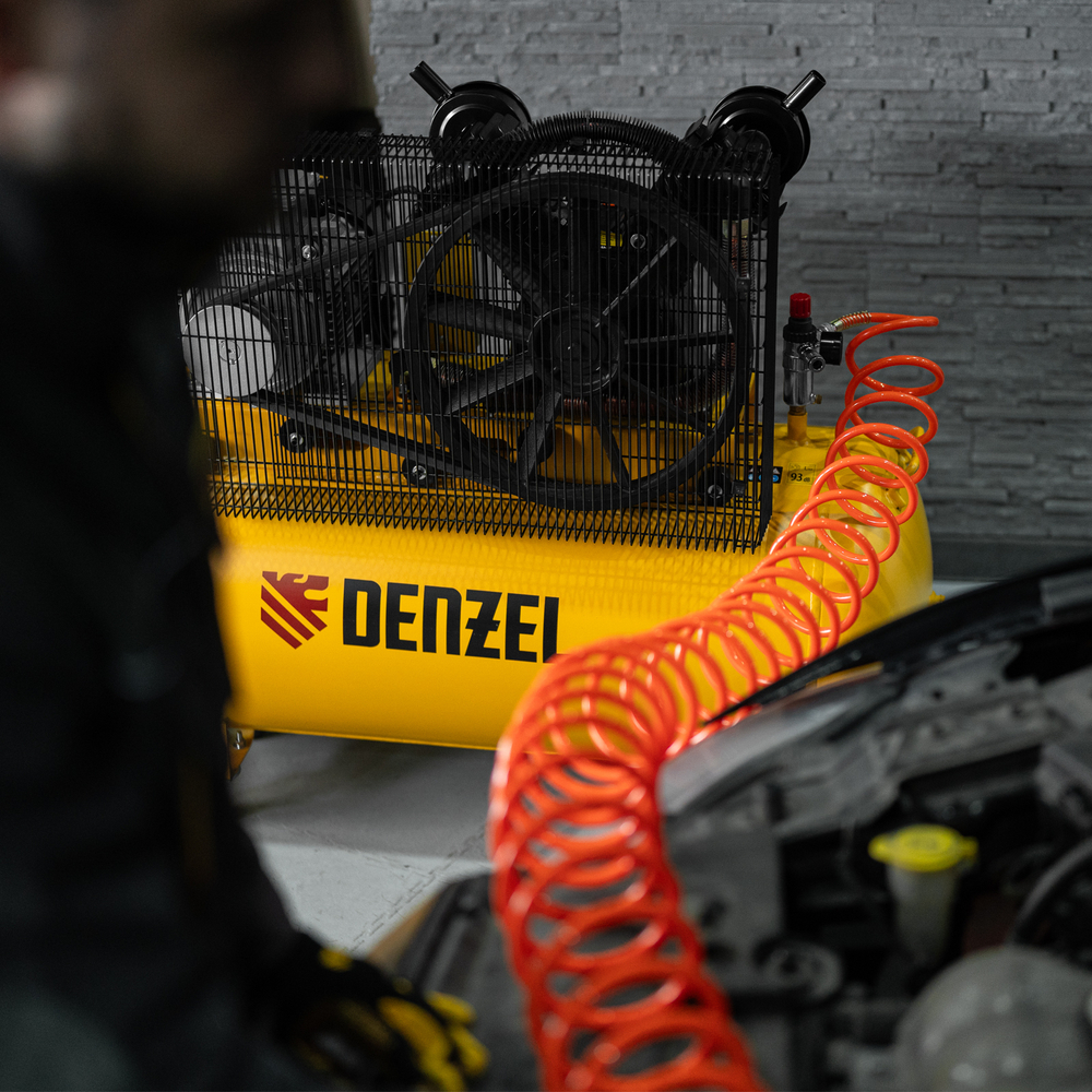 Компрессор воздушный рем. привод BCV 5500-T/200, 5,5 кВт, 200 литров, 850 л/мин Denzel